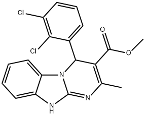 methyl 4-(2,3-dichlorophenyl)-2-methyl-1,4-dihydropyrimido[1,2-a]benzimidazole-3-carboxylate 结构式