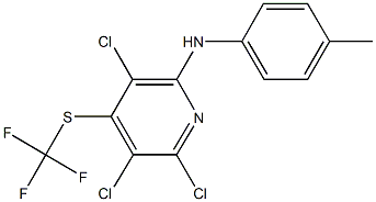 N-(4-methylphenyl)-N-{3,5,6-trichloro-4-[(trifluoromethyl)sulfanyl]-2-pyridinyl}amine 结构式