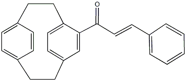 3-phenyl-1-tricyclo[8.2.2.2~4,7~]hexadeca-1(12),4,6,10,13,15-hexaen-5-yl-2-propen-1-one 结构式
