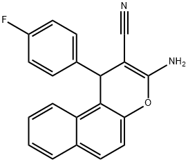 3-amino-1-(4-fluorophenyl)-1H-benzo[f]chromene-2-carbonitrile 结构式