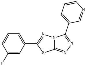 6-(3-fluorophenyl)-3-(3-pyridinyl)[1,2,4]triazolo[3,4-b][1,3,4]thiadiazole 结构式