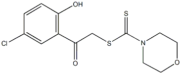 2-(5-chloro-2-hydroxyphenyl)-2-oxoethyl 4-morpholinecarbodithioate 结构式