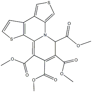 tetramethyl 8H-dithieno[2,3-a:3,4-c]quinolizine-8,9,10,11-tetracarboxylate 结构式