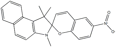 6'-nitro-1,1,3-trimethyl-2,3-dihydro-spiro(1H-benzo[e]indole-2,2'-[2'H]-chromene) 结构式