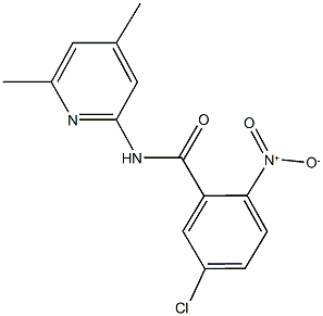 5-chloro-N-(4,6-dimethyl-2-pyridinyl)-2-nitrobenzamide 结构式