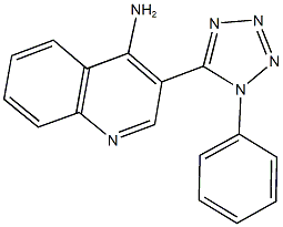 3-(1-phenyl-1H-tetraazol-5-yl)-4-quinolinamine 结构式