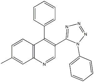 7-methyl-4-phenyl-3-(1-phenyl-1H-tetraazol-5-yl)quinoline 结构式