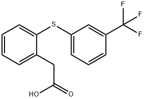(2-{[3-(trifluoromethyl)phenyl]sulfanyl}phenyl)acetic acid 结构式