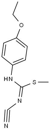 methyl N'-cyano-N-(4-ethoxyphenyl)imidothiocarbamate 结构式