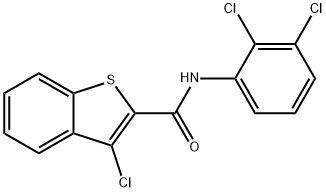 3-chloro-N-(2,3-dichlorophenyl)-1-benzothiophene-2-carboxamide 结构式