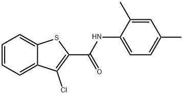 3-chloro-N-(2,4-dimethylphenyl)-1-benzothiophene-2-carboxamide 结构式