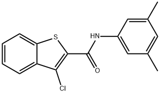 3-chloro-N-(3,5-dimethylphenyl)-1-benzothiophene-2-carboxamide 结构式