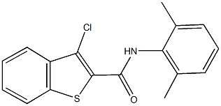 3-chloro-N-(2,6-dimethylphenyl)-1-benzothiophene-2-carboxamide 结构式