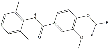 4-(difluoromethoxy)-N-(2,6-dimethylphenyl)-3-methoxybenzamide 结构式