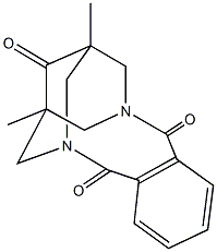 1,10-dimethyl-3,8-diaza-5,6-benzotricyclo[6.3.1.1~3,10~]tridec-5-ene-4,7,11-trione 结构式