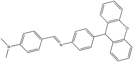 N-[4-(dimethylamino)benzylidene]-N-[4-(9H-xanthen-9-yl)phenyl]amine 结构式