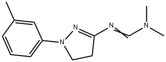 N,N-dimethyl-N'-[1-(3-methylphenyl)-4,5-dihydro-1H-pyrazol-3-yl]imidoformamide 结构式