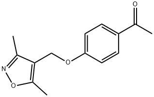 1-{4-[(3,5-dimethyl-4-isoxazolyl)methoxy]phenyl}ethanone 结构式