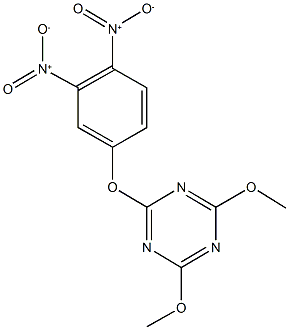 2-{3,4-bisnitrophenoxy}-4,6-dimethoxy-1,3,5-triazine 结构式