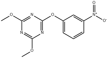 2-{3-nitrophenoxy}-4,6-dimethoxy-1,3,5-triazine 结构式
