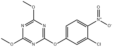 2-{3-chloro-4-nitrophenoxy}-4,6-dimethoxy-1,3,5-triazine 结构式