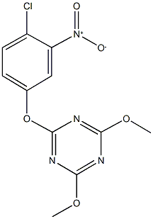 2-{4-chloro-3-nitrophenoxy}-4,6-dimethoxy-1,3,5-triazine 结构式