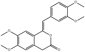 1-(3,4-dimethoxybenzylidene)-6,7-dimethoxy-1,4-dihydro-3H-isochromen-3-one 结构式