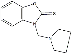 3-(1-pyrrolidinylmethyl)-1,3-benzoxazole-2(3H)-thione 结构式