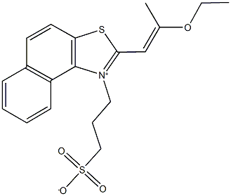 3-[2-(2-ethoxy-1-propenyl)naphtho[1,2-d][1,3]thiazol-1-ium-1-yl]-1-propanesulfonate 结构式