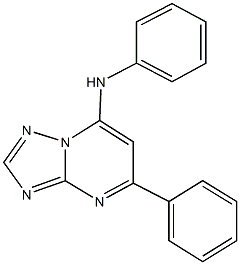 N-phenyl-N-(5-phenyl[1,2,4]triazolo[1,5-a]pyrimidin-7-yl)amine 结构式