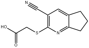[(3-cyano-6,7-dihydro-5H-cyclopenta[b]pyridin-2-yl)sulfanyl]acetic acid 结构式