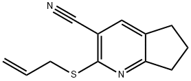 2-(allylsulfanyl)-6,7-dihydro-5H-cyclopenta[b]pyridine-3-carbonitrile 结构式