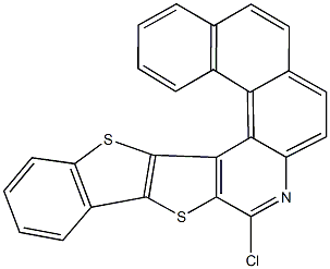 6-chloro[1]benzothieno[2',3':4,5]thieno[2,3-c]naphtho[1,2-f]quinoline 结构式