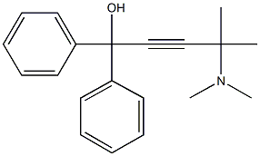 4-(dimethylamino)-4-methyl-1,1-diphenyl-2-pentyn-1-ol 结构式