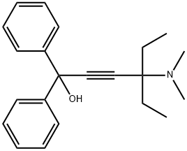 4-(dimethylamino)-4-ethyl-1,1-diphenyl-2-hexyn-1-ol 结构式
