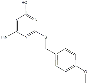 6-amino-2-[(4-methoxybenzyl)sulfanyl]-4-pyrimidinol 结构式