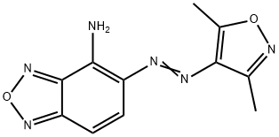 5-[(3,5-dimethyl-4-isoxazolyl)diazenyl]-2,1,3-benzoxadiazol-4-ylamine 结构式