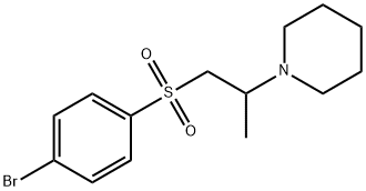 4-bromophenyl 2-(1-piperidinyl)propyl sulfone 结构式