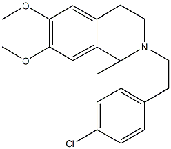 2-[2-(4-chlorophenyl)ethyl]-6,7-dimethoxy-1-methyl-1,2,3,4-tetrahydroisoquinoline 结构式