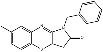 1-benzyl-7-methyl-3,3a-dihydropyrrolo[3,2-b][1,4]benzothiazin-2(1H)-one 结构式