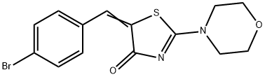 5-(4-bromobenzylidene)-2-(4-morpholinyl)-1,3-thiazol-4(5H)-one 结构式