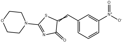 5-{3-nitrobenzylidene}-2-(4-morpholinyl)-1,3-thiazol-4(5H)-one 结构式
