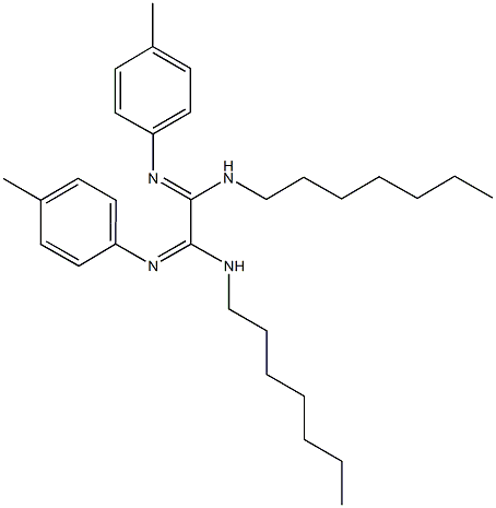 N~1~,N~2~-diheptyl-N'~1~,N'~2~-bis(4-methylphenyl)ethanediimidamide 结构式