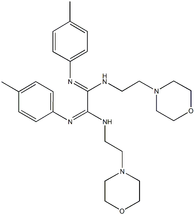 N'~1~,N'~2~-bis(4-methylphenyl)-N~1~,N~2~-bis[2-(4-morpholinyl)ethyl]ethanediimidamide 结构式