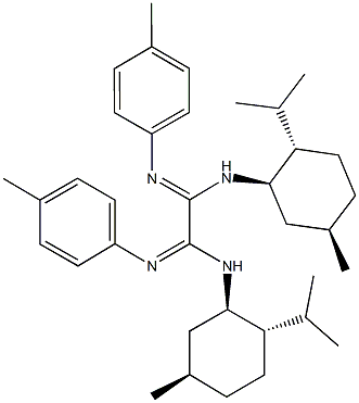 N~1~,N~2~-bis(2-isopropyl-5-methylcyclohexyl)-N'~1~,N'~2~-bis(4-methylphenyl)ethanediimidamide 结构式