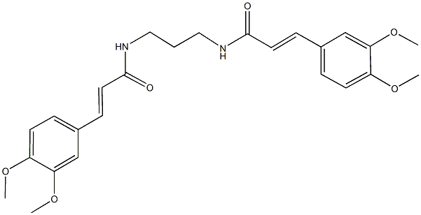 3-(3,4-dimethoxyphenyl)-N-(3-{[3-(3,4-dimethoxyphenyl)acryloyl]amino}propyl)acrylamide 结构式