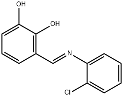 3-{[(2-chlorophenyl)imino]methyl}-1,2-benzenediol 结构式