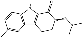 2-[(dimethylamino)methylene]-6-methyl-2,3,4,9-tetrahydro-1H-carbazol-1-one 结构式