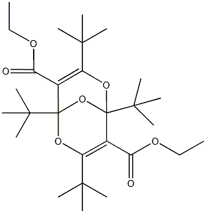 diethyl 1,3,5,7-tetratert-butyl-2,6,9-trioxabicyclo[3.3.1]nona-3,7-diene-4,8-dicarboxylate 结构式