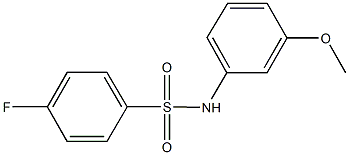4-fluoro-N-(3-methoxyphenyl)benzenesulfonamide 结构式